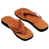 Comfort Flip Flops Brown Leather 